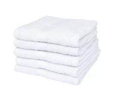 vidaXL 25 Toallas blancas de baño algodón, 100 x 150 cm, 400 gsm