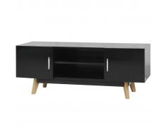vidaXL Armario de TV Brillo Alto Color Negro Dimensiones 120x40x46 cm MDF