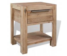 vidaXL Mesita de noche madera maciza acacia 40x30x48 cm