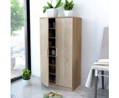 vidaXL Mueble zapatero con 7 estantes de roble