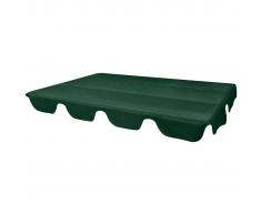 vidaXL Dosel de reemplazo para columpio jardín 249x185 cm verde
