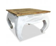 vidaXL Mesa auxiliar de madera maciza reciclada 50x50x35 cm