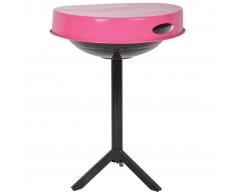 Esschert Design Mesa para barbacoa acero de carbono rosa FF250