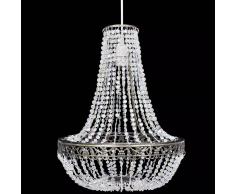vidaXL Lámpara colgante elegante con cristales, 36.5 x 46 cm