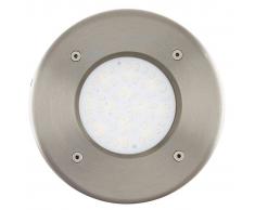 EGLO Foco LED para suelo exterior Lamedo 2,5 W redondo plateado 93482