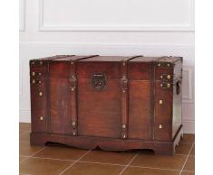 vidaXL Baul de madera estilo antiguo, modelo cofre tesoro