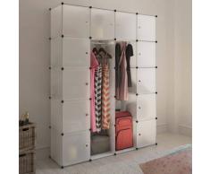 vidaXL Armario modular de 14 compartimentos, blanco 37 x 146 180,5 cm