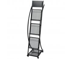 vidaXL Revistero 40x32x131 cm negro A4