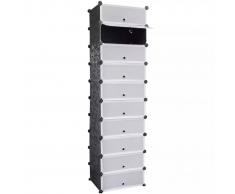 vidaXL Estante organizador zapatos 10 compartimientos 47x37x172cm