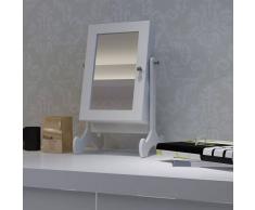 vidaXL Espejo joyero de madera con una puerta