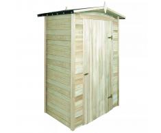 vidaXL Caseta de almacenaje jardín madera pino 150x100x210 cm