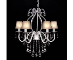 vidaXL Lámpara de araña colgante, candelabro metal con 2300 cristales