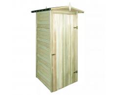 vidaXL Caseta de almacenaje jardín madera pino 100x100x210 cm