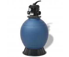vidaXL Filtro de arena la piscina 18 inch/460 mm redonda azul