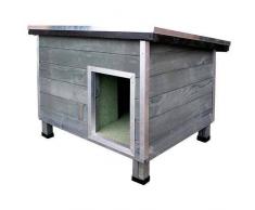 TK Pet Caseta robusta de madera para perros Nevada Gris
