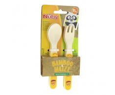 Nuby Set de Cubiertos Alimentacion +9m 4 Unidades Amarillo