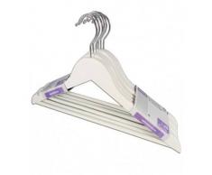 JOCCA Perchas Madera Blanca 6 Unidades