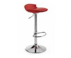 Taburete alto con cojin rojo franklin