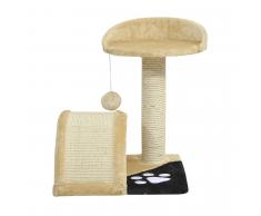 PawHut Rascador Arbol Gato 36x36x44cm Arboles Rascadores para Arañar Cama Juegos Gatos