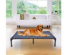 PawHut Cama para Mascotas tipo Perro o Gato para Exterior Terraza y Jardín - Azul - 91,5x76,2x18 cm