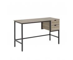 Escritorio marrón claro 120x48 cm con 2 cajones GRANT