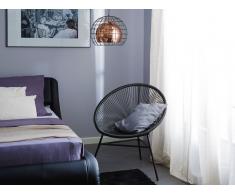 Conjunto de 2 sillas de jardín negro ACAPULCO