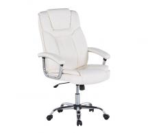 Silla de oficina - Giratoria - Piel sintética - Beige - ADVANCE