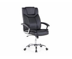 Silla de oficina - Giratoria - Piel sintética - Negro - ADVANCE