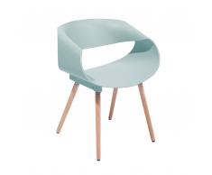Silla de comedor plástica azul claro CHARLOTTE