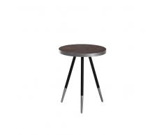Mesa auxiliar de madera con patas en negro/plateado RAMONA