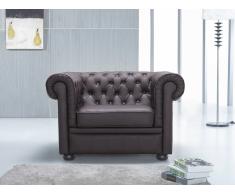 Butaca marrón - sillón de piel - CHESTERFIELD