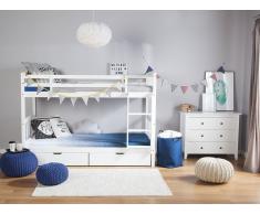 Litera de madera color blanco 90x200 cm REVIN