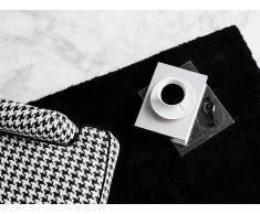 Alfombra shaggy en color negro 80x150 cm DEMRE