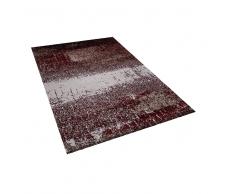 Alfombra de pelo corto 140x200 cm en rojo y beige ALIMOS