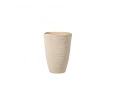 Maceta redonda beige 43x43x60 cm CAMIA