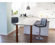 Taburete de bar altura regulable gris MARION