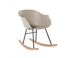 Silla mecedora color beige HARMONY