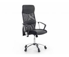 Silla de oficina - Giratoria - Ajustable - Piel - Negro - DESIGN