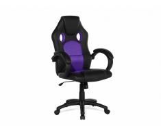 Silla de oficina - Giratoria - Piel sintética - Violeta - REST