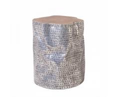 Mesa auxiliar - Diseño cilíndrico en madera - GORDON