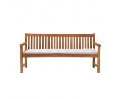 Banco de jardín 180cm con colchón zigzag gris-beige JAVA