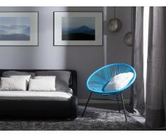 Conjunto de 2 sillas de jardín azul ACAPULCO