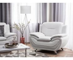 Sillón en piel sintética en blanco LEIRA