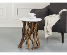Mesa auxiliar - Diseño de rama de árbol - Blanco - HOUMA