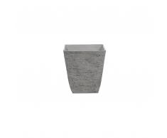 Maceta cuadrada gris 39 x 39 x 43 cm DELOS