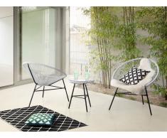 Conjunto de jardín - Mesa - 2 sillas - Blanco - ACAPULCO