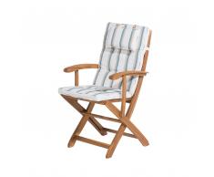 Cojín para silla JAVA/MAUI rayas beige-verde