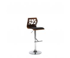 Taburete de barra - Silla - Madera - Cuero - Metal - PETERSBURG