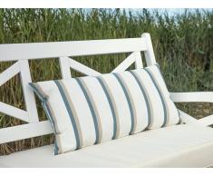 Cojín decorativo con lineas en beige-verde 40x70 cm