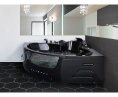 Bañera de hidromasaje - Spa - Iluminación LED - Negro - MARTINICA